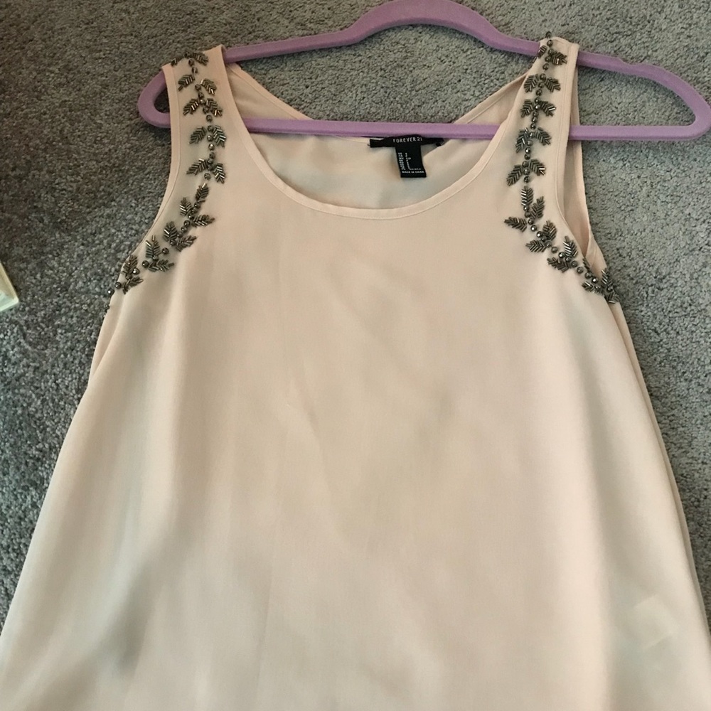 Peach summary tank top